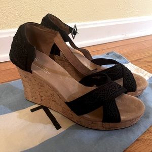 TOMS Cork Wedge Sandals